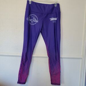 Tatami South Coast Jiu Jitsu Purple Leggings Spats Morado Womens Size L Large